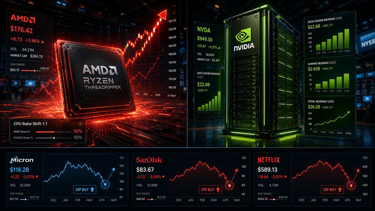AMD vs Nvidia semiconductor market analysis chart